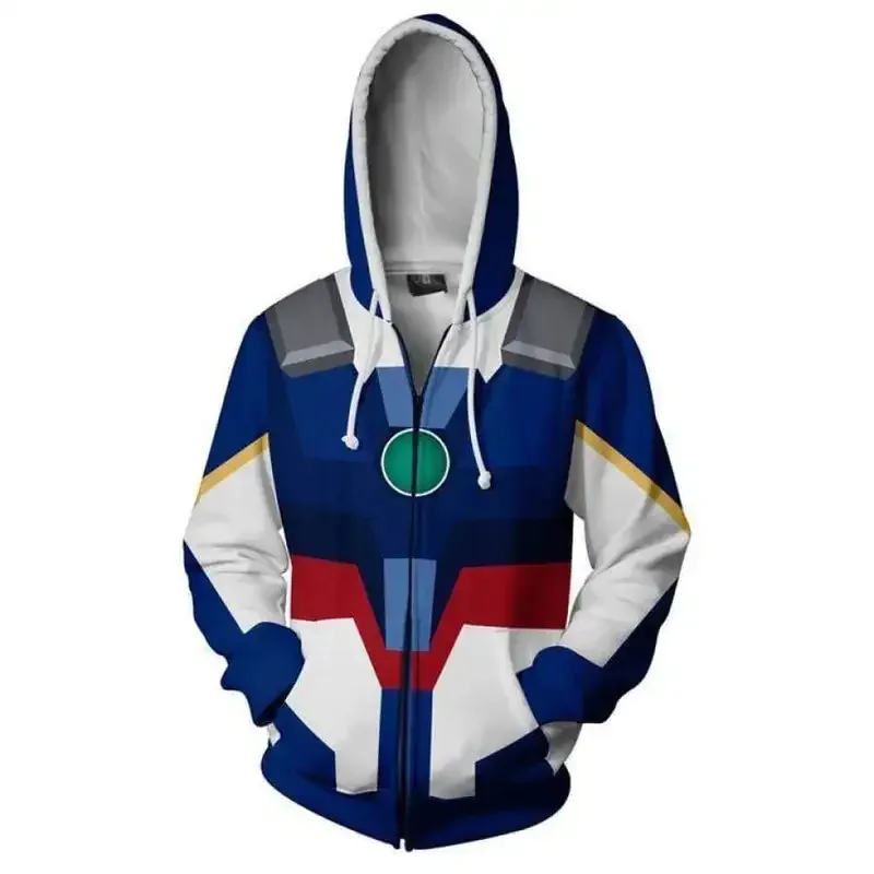 

Anime Mobile Suit Gundam Hoodies Kira Yamato Sweatshirt Cosplay Jacket Athrun Zala Hooded Unisex Streetwear Clothes Zipper c34t4