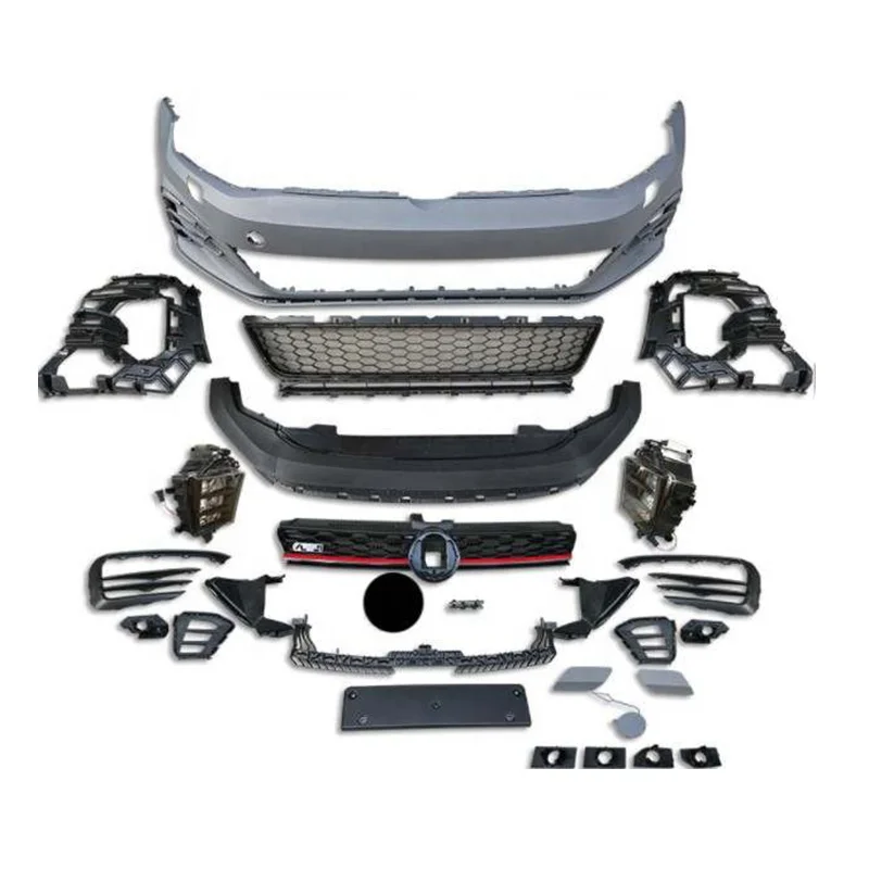 

2025 New Front Bumper Kits With Grill For VW Golf 7.5 GTI Style Bumper 2018 2019 2020