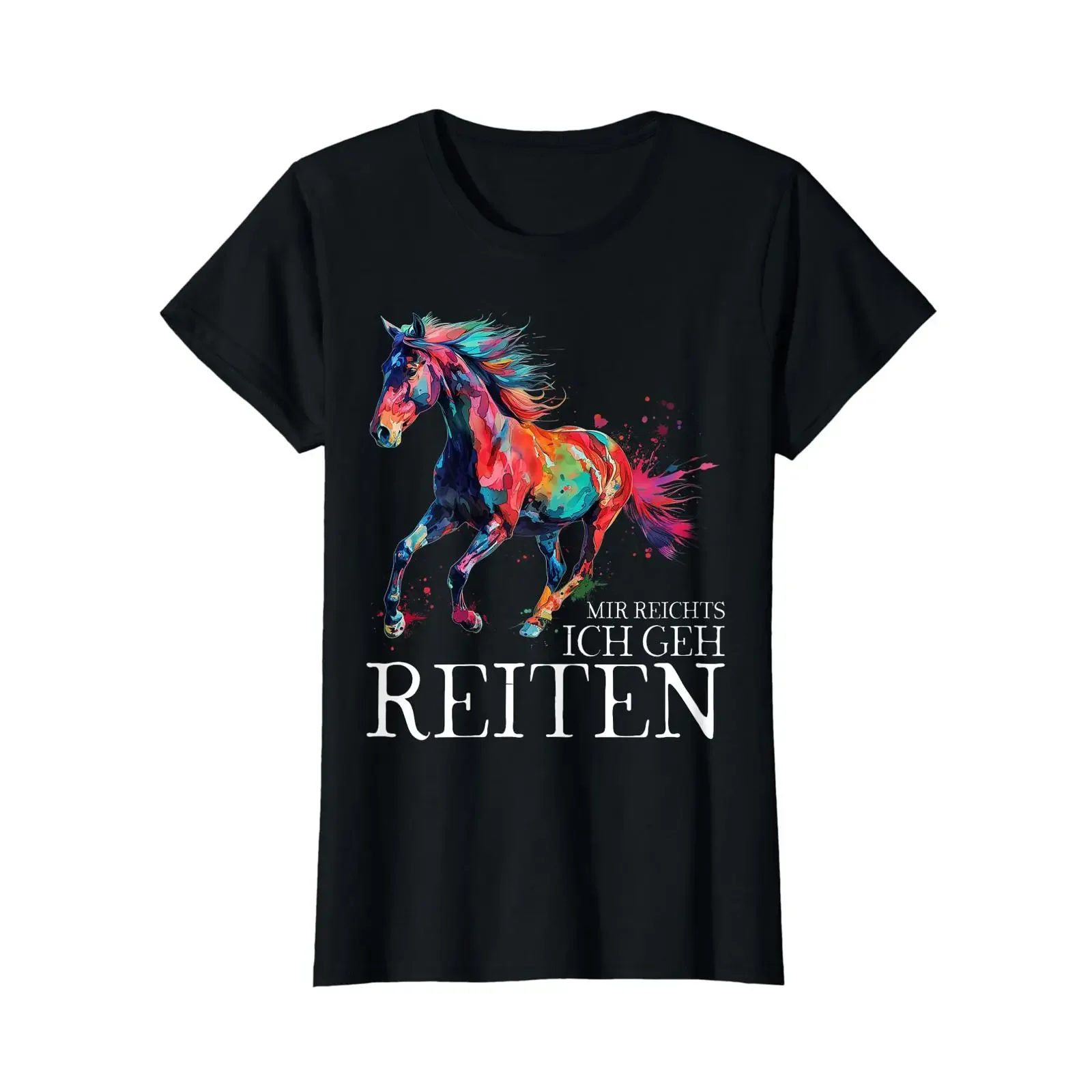 I've had enough I'm going riding Horse girl rider T shirt vintage Washed Breathable homme Stylish streetwear designer clothes