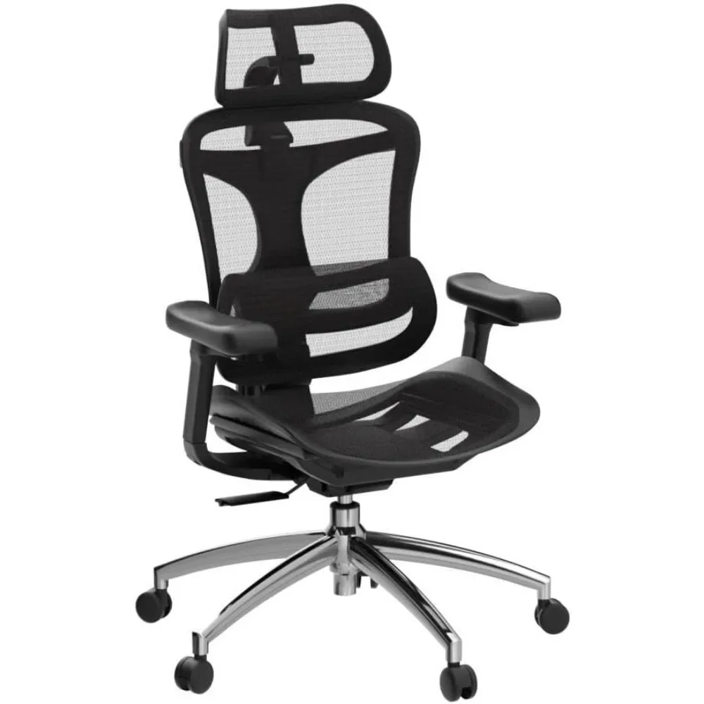 

Office chair with ultra soft 3D armrests,Item Weight 50.7 PoundsMaterial Mesh Metal Plastic Rotating Tall Computer Chair Black