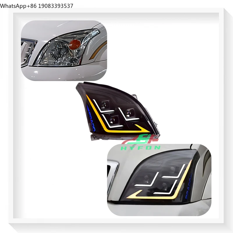 

Светодиодные фары для Toyota Prado LC120 FJ120 Land Cruiser Prado 2003-2009, обновление, Plug and Play