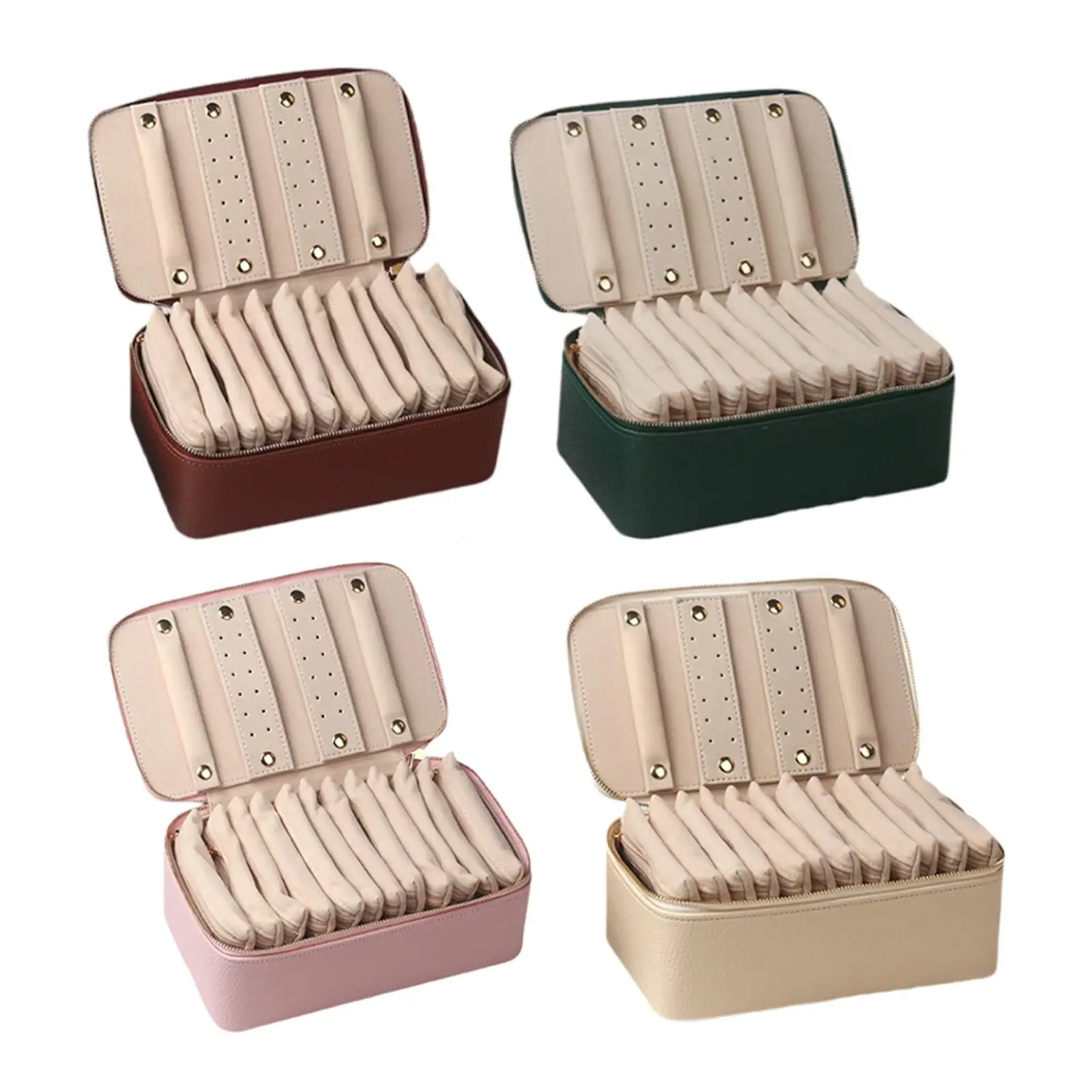 

Jewelry Travel Case with 12 Velvet Bags Gifts for Her Jewelry Box for Necklace Rings Earrings Women Mom Girls Girlfriend