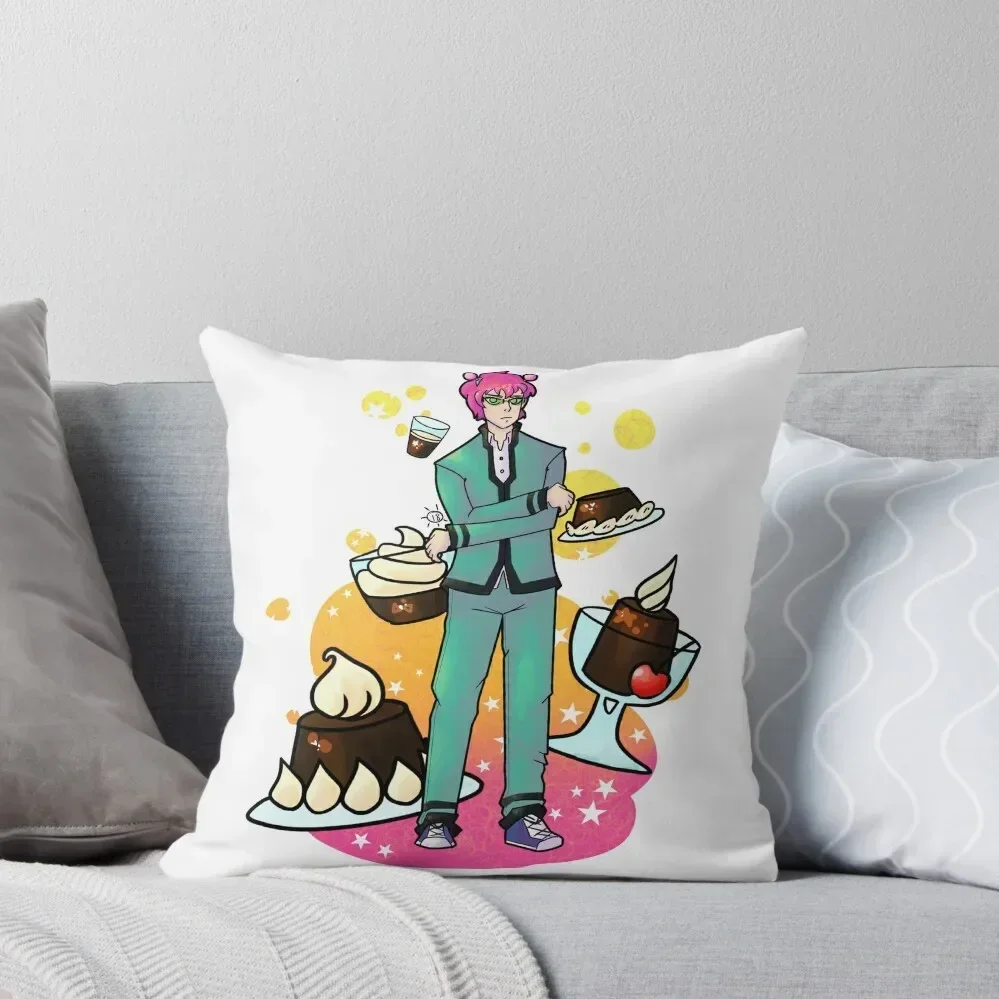 

Saiki and Coffee Jelly OTP Throw Pillow Cusions Cover Cushions Home Decor pillow
