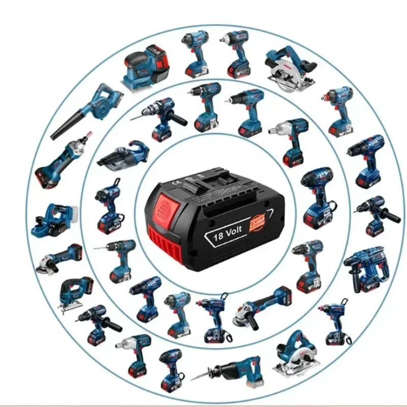 Nová originální náhradní baterie BAT610G s vysokou kapacitou 10,0 Ah pro nářadí Bosch 18V s LED indikátorem aku nářadí - náhled 3