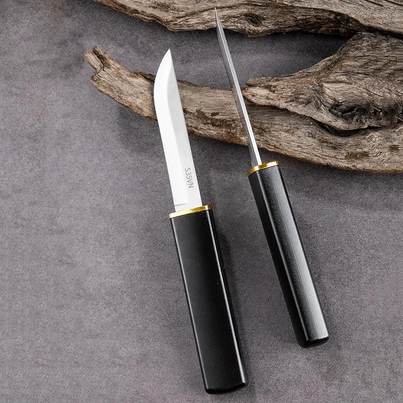 Stainless Steel Double Blade Kitchen Knives Double Knife Combination Utility Fishing Pocket Knife Meat Cleaver