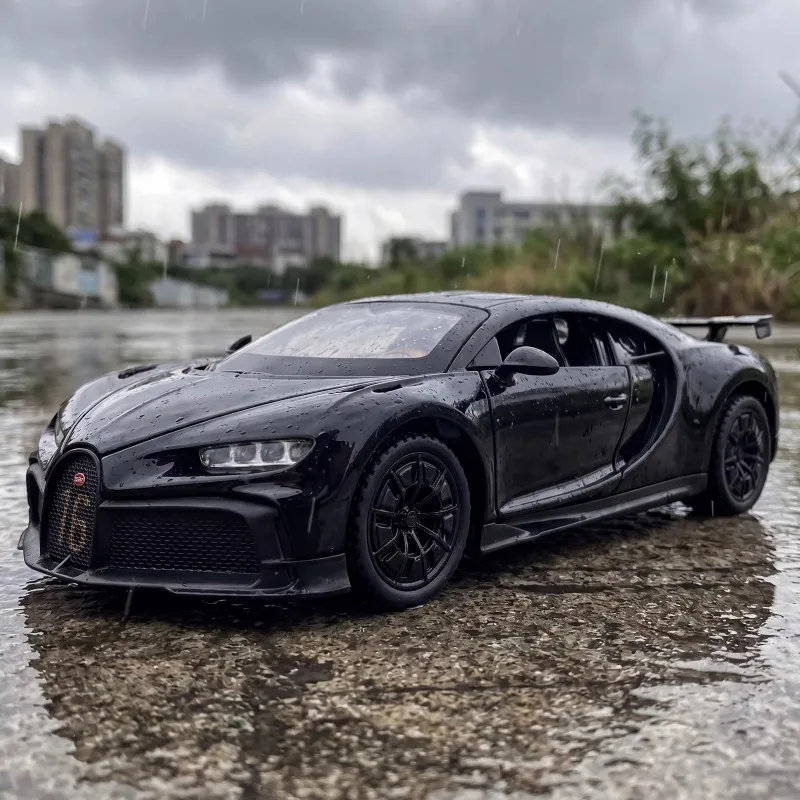 1:32 Bugatti Chiron Hypercar Alloy Sports Car Model Diecast Metal Toy Racing Vehicle Car Model Simulation Sound And Light Gifts