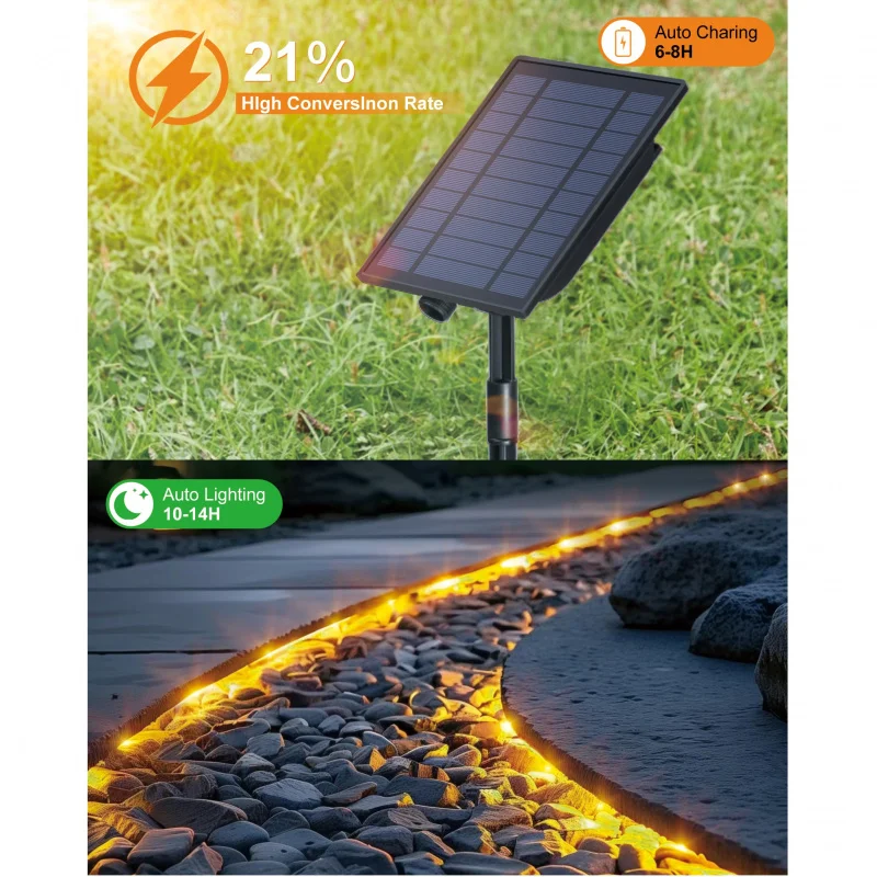 

9.84FT/16.4FT/32.8FT Brighter 600 LED Outdoor With Remote Control, Outdoor Garden Decoration, Outdoor Solar LED StripFor