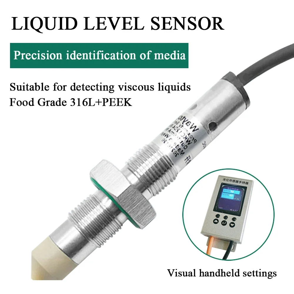 DC10-30V Liquid Level Switch Sensor Stainless Steel Contact Detector Dispenser is Suitable for High Viscosity Viscous Liquids