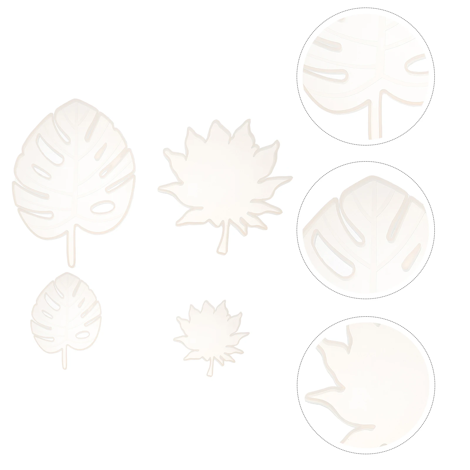 

4 Pcs Maple Leaf Turtle Back Mold DIY Coaster Making Ashtray Silica Gel Simple Crystal Epoxy Manual