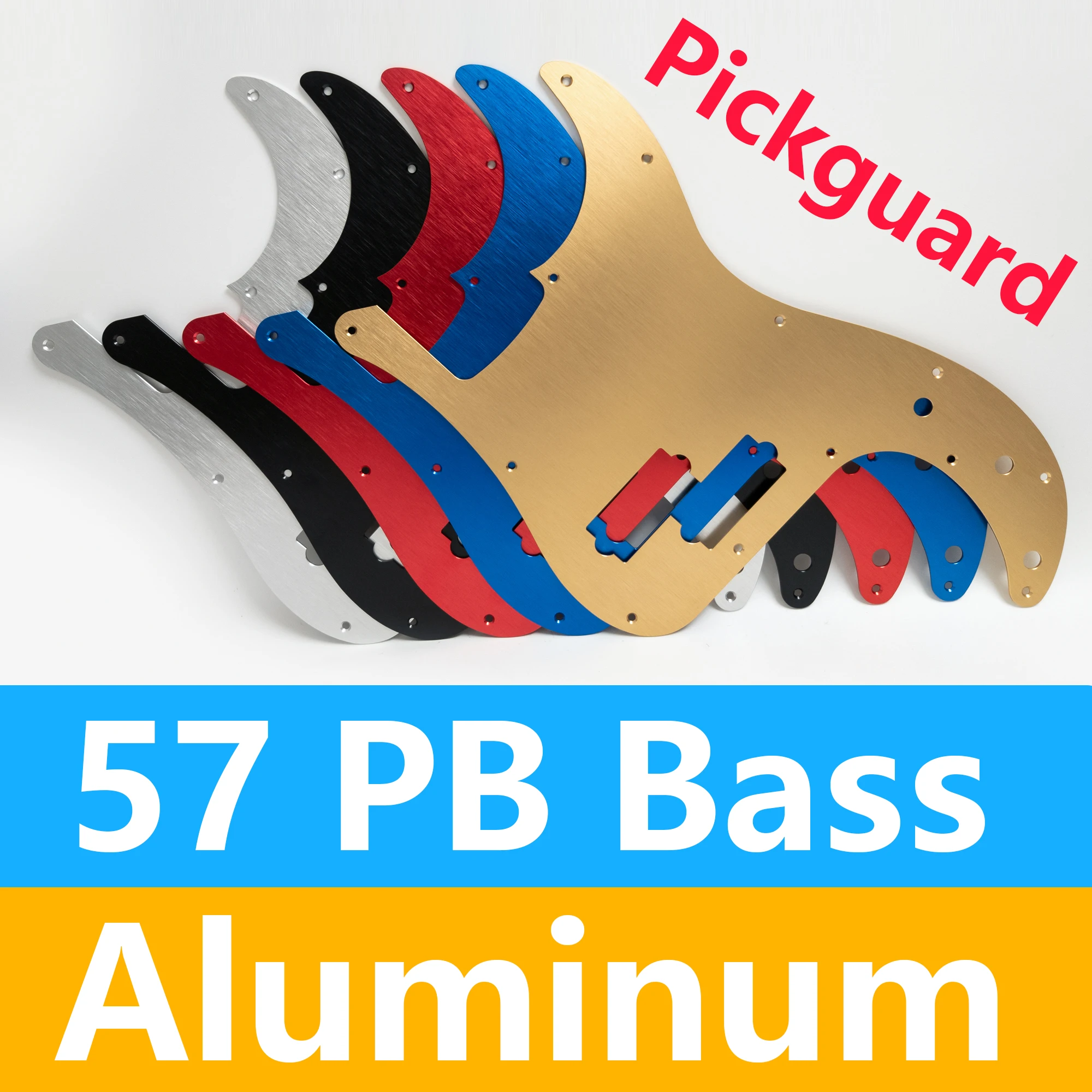 

Premium 13-Hole Brushed Aluminum Pickguard for PB Bass – Durable Anodized Scratch Plate Upgrade