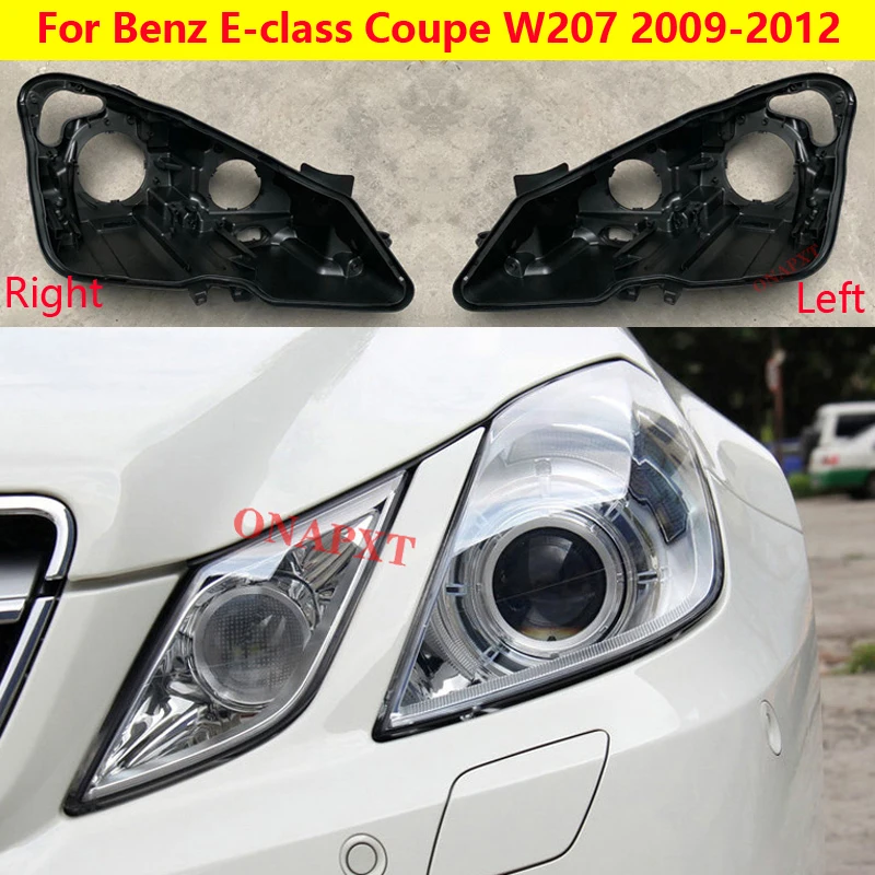 

Front Headlight Cover Black Base Headlamp Back Housing Bottom Protection Shell For Mercedes-Benz E-class Coupe W207 2009-2012