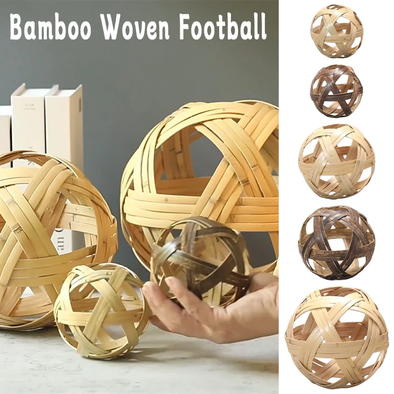 레트로 쿠주 볼 댄스 공연 소품 전통 중국 대나무 축구공 수제 대나무 직조 축구공 1개