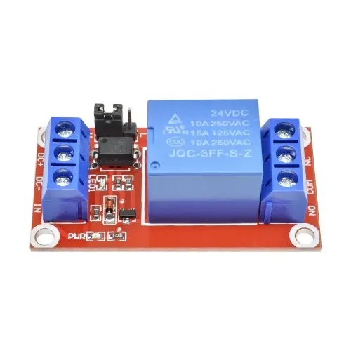 1 Channel DC 24V Relay Module With Optocoupler Isolation Support High and Low Level Trigger for Arduino 1 Way Relays Board