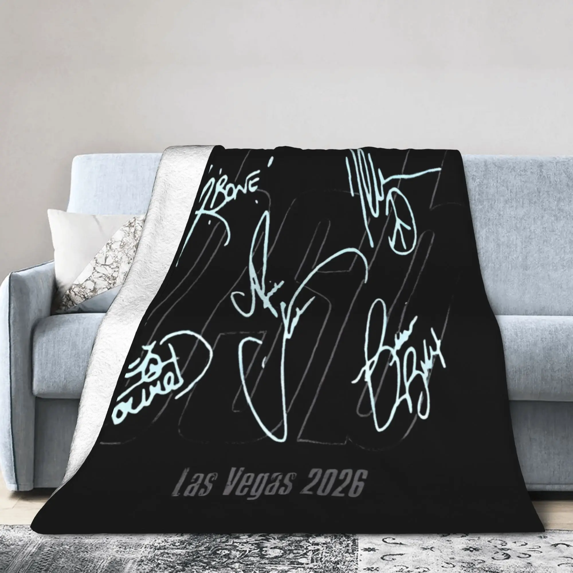 Backstreets Las Vegas 2026 Boy Flannel Blanket Funny Throw Blanket for Home 125*100cm Plush Thin Quilt