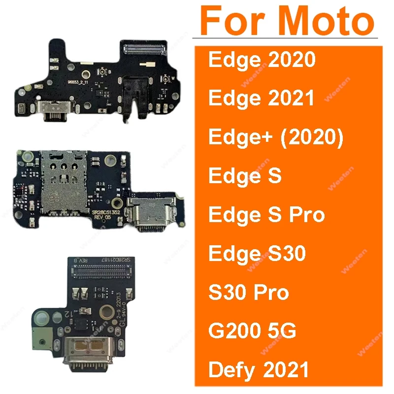 For Mototrola Edge 2020 Edge 2021 Edge+ Plus (2020) Edge S Pro Edge S30 S30 Pro G200 5G Defy 2021 USB Charging Dock Board Parts