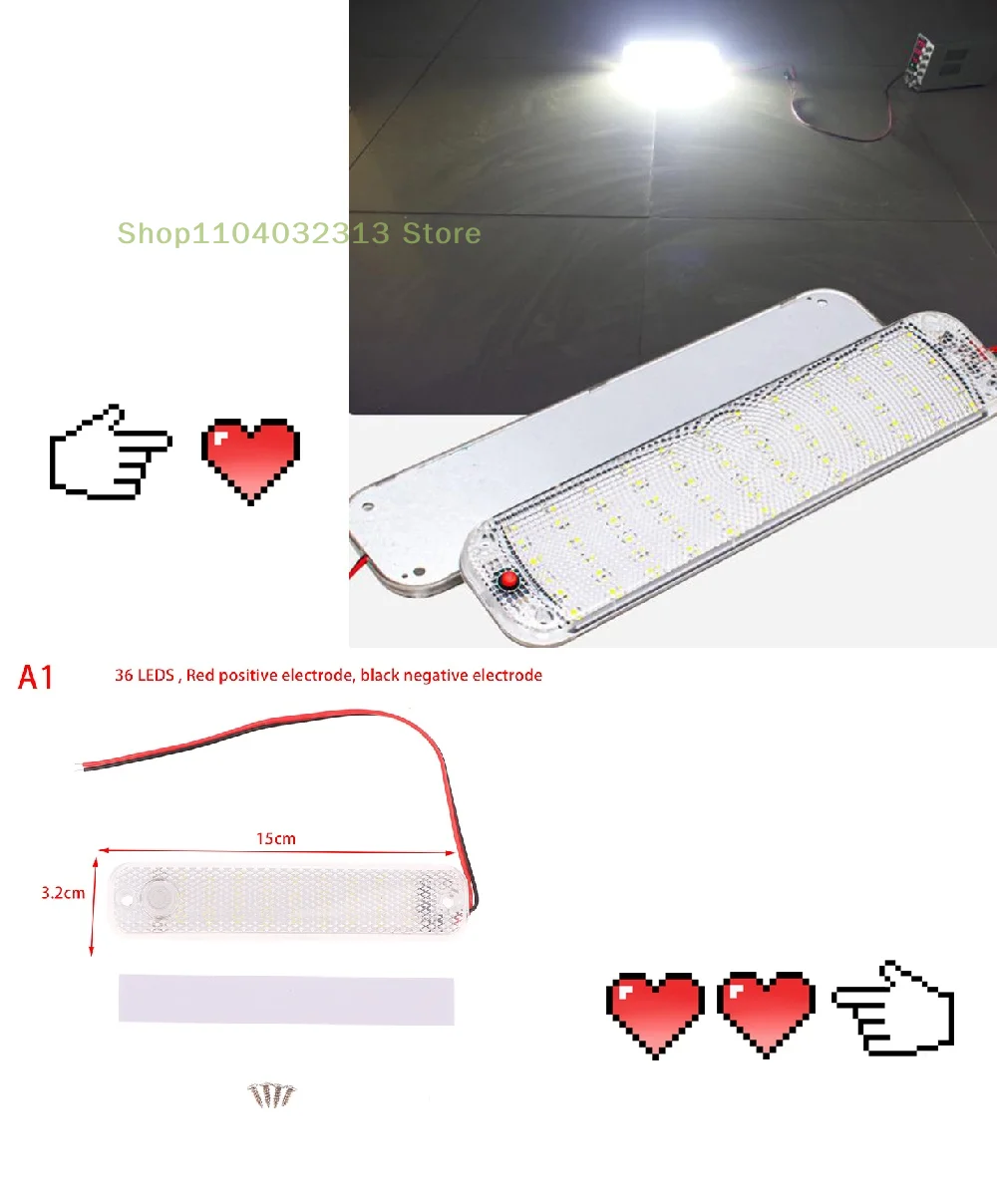 

12V-85V 36/108LED Interior Light Bar Strip Light With Switch LED Car Interior Lamp Lighting Camper Bus Motorhome Boat Roof Light