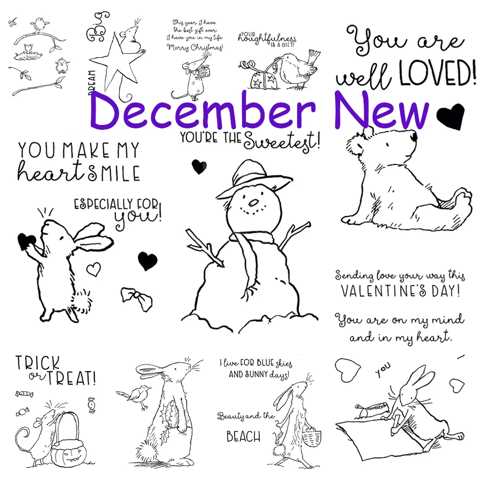 أحب قلبك ختم واضح Stamps DIY بها بنفسك سكرابوكينغ الأرنب ختم ألبوم صور اليدوية ورقة بطاقة الديكور الحرفية تحية