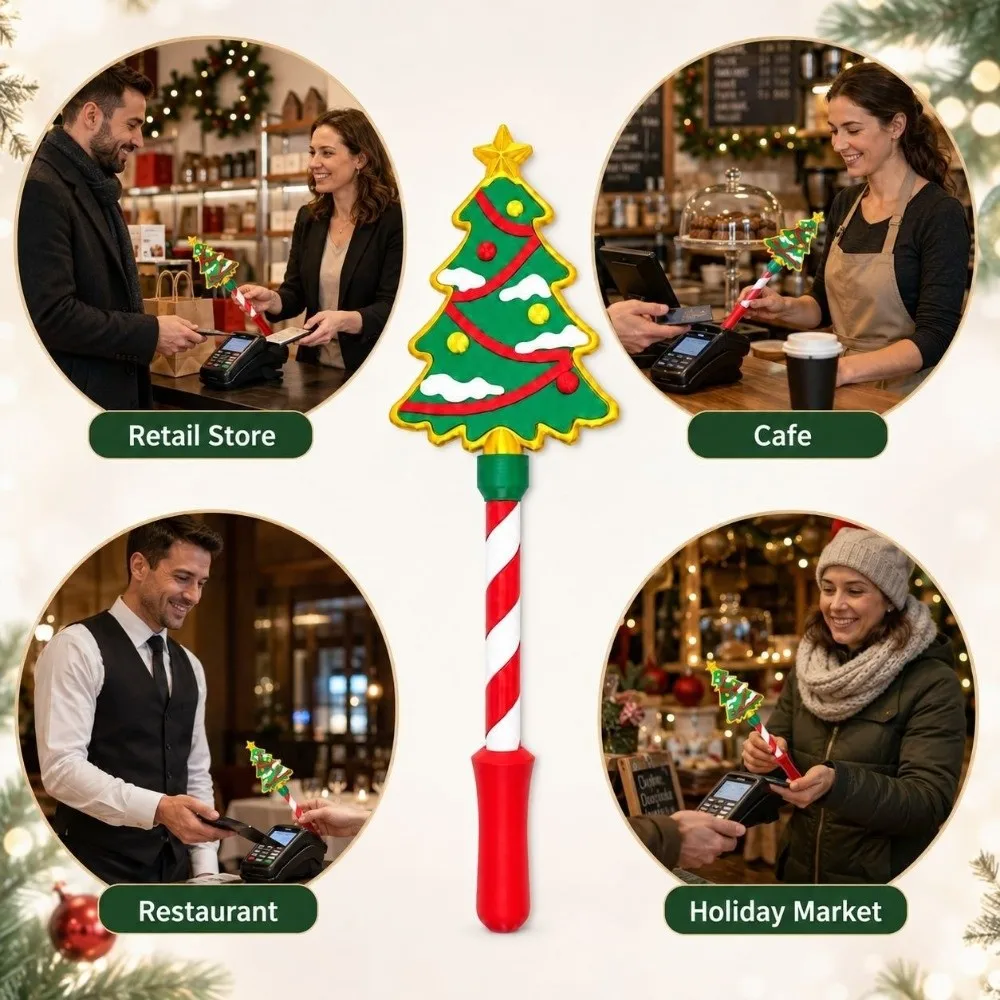 Creative Christmas Payment Magic Wand Portable Convenient Checkout Contactless Payment Sleeve Cute Christmas Tree