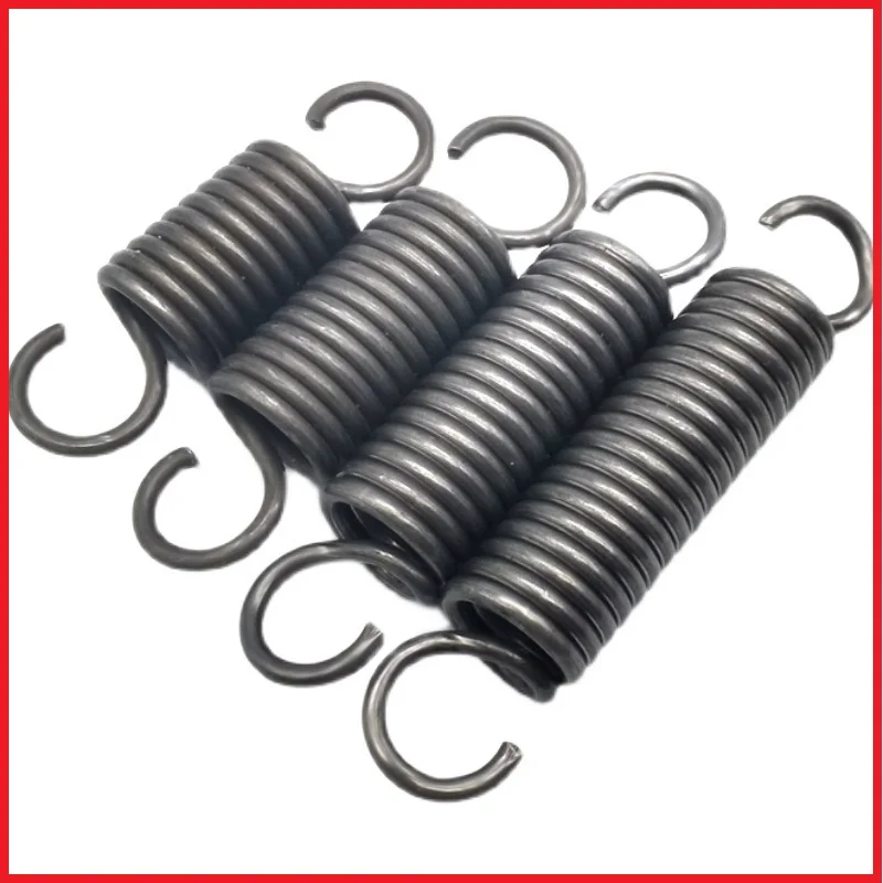 Spring Steel Single Hook Spring, Tension Spring, Wire Dia 3.0mm, Outer Dia 16/20/25mm, Length 50/100/110/120/130/150/160/180/200