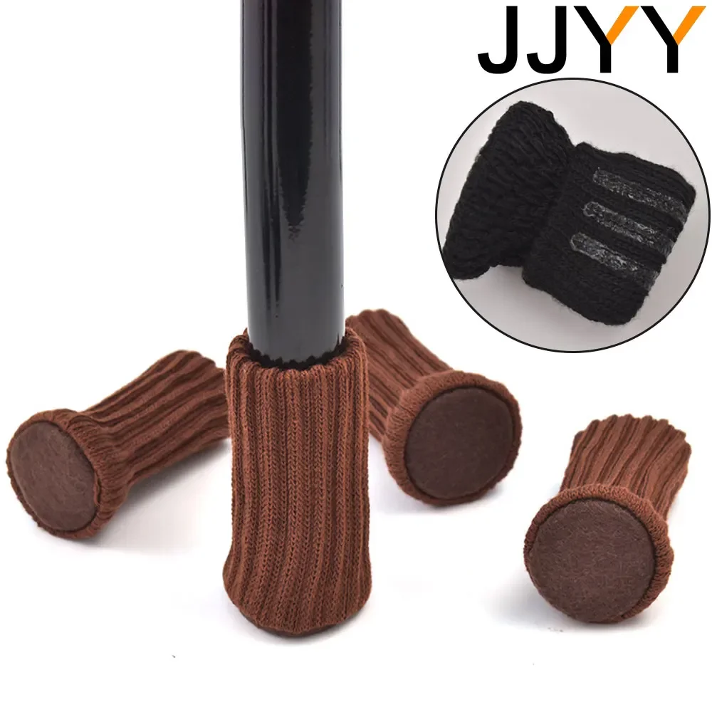 

JJYY 4Pcs Knitted Chair Leg Socks Furniture Table Feet Leg Floor Protectors Covers Floor Protection Pads Moving Noise Redu