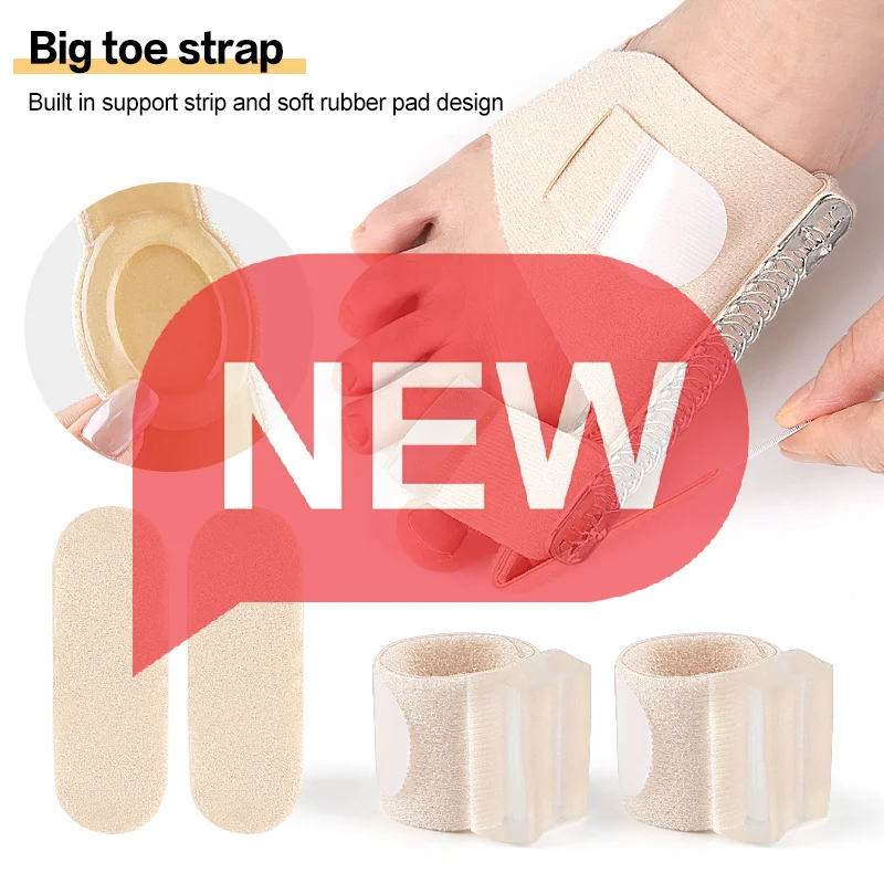 Correcteur d'oignon, séparateur de gros orteils avec sangle réglable, outil orthopédique, attelle respirante pour Hallux Valgus pour le soin des pieds