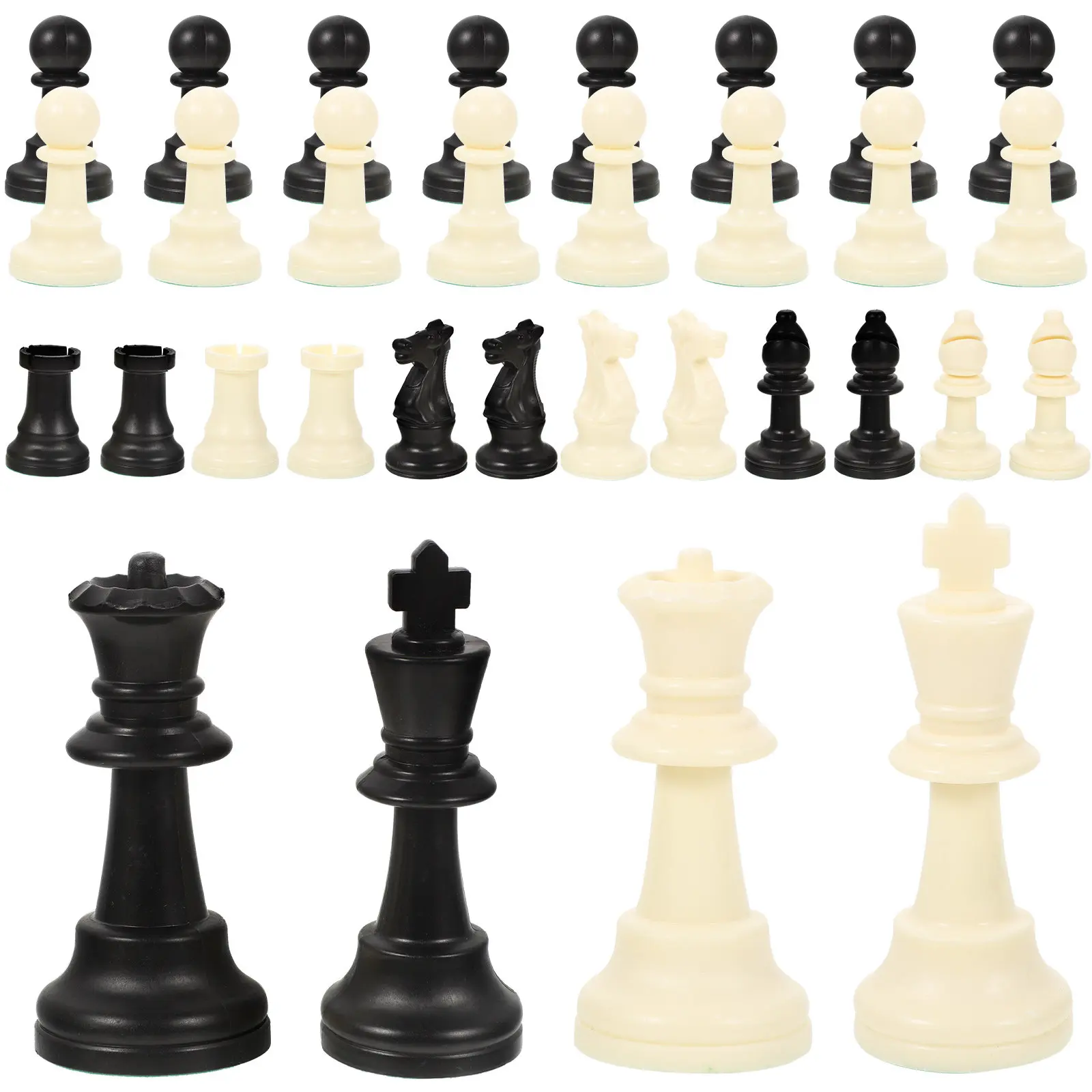 1 set Plastic Chess Pieces Set Pp Material Replacement For Board Games Mini Pawns For Chessboard Math Crafts