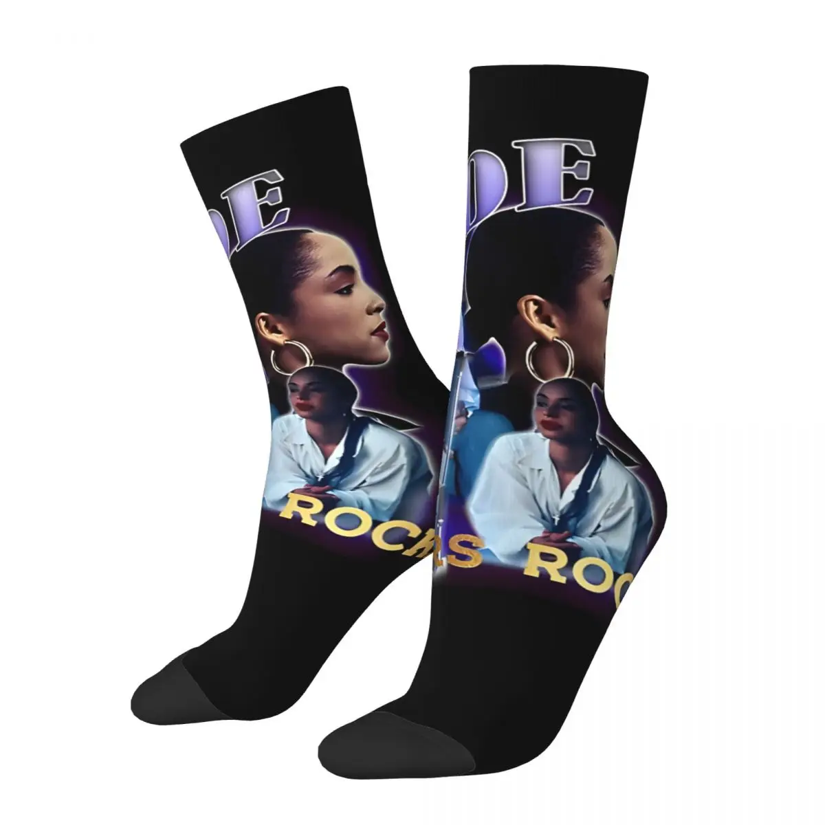 Hip Hop Vintage Bootleg Tee Shirt Merch Crazy Men's compression Socks Unisex S-Sade Harajuku Pattern Printed Funny Novelty