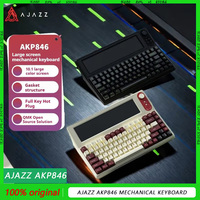 Ajazz Akp846 Mechanical Keyboard Wired Multimedia 10.1 Inch On-screen Keyboard Pcb Ergonomics Gasket Game Keyboard laptop gifts