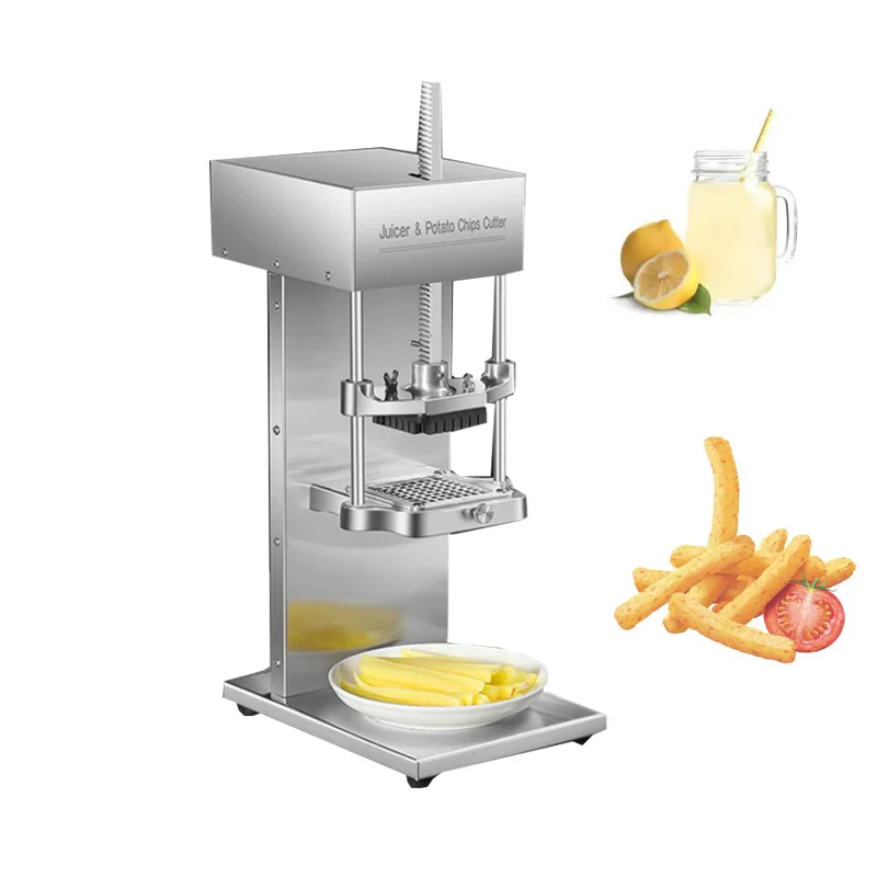 

Electric French Fries Cutter & Juicer Machine Automatic Kitchen Potato Cucumber Chips Strips Carrots Cutter Machine