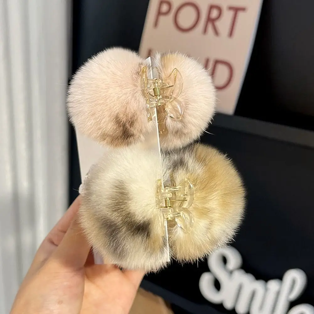 

Retro Cute Mini Wome Hair Claw Leopard Print Solid Color Small Hairpin Child Headwear Hair Claw Korean Style Hair Clip