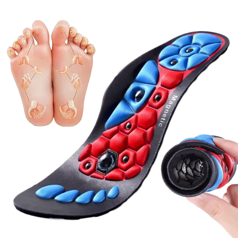 

Magnetic Acupressure Insoles for Shoes Flat Foot Arch Support Plantar Fasciitis Orthopedic Insoles for Man Woman Weight Loss