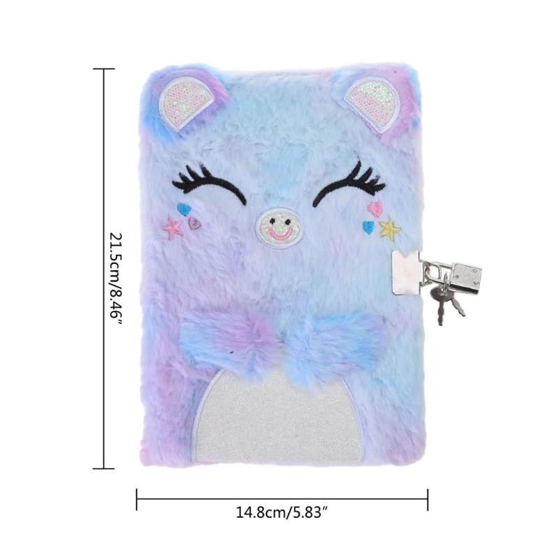 Секретный дневник, молитвенный дневник для девочек-студенток, плюшевый блокнот с героями мультфильмов для письма, Прямая