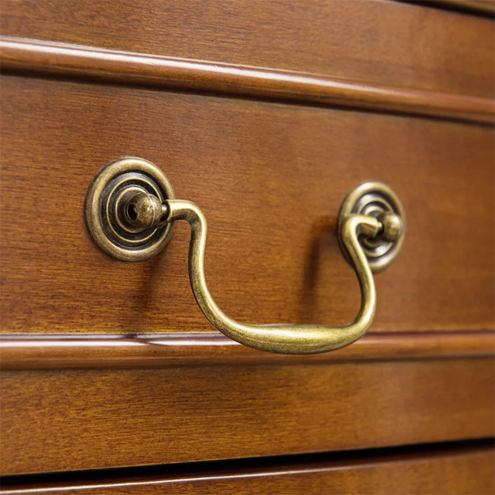 Antique Cabinet Drawer Pull Vintage Furniture Door Handles Desk Wardrobe Knobs Bronze Cabinet Pulls Cupboard