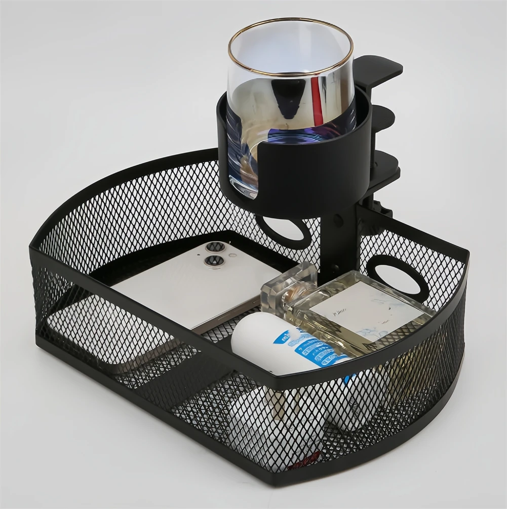 Under Desk Organizer Cup Holder Table Management Rotating Tray For Home Offices Home Storage Organization Accessories