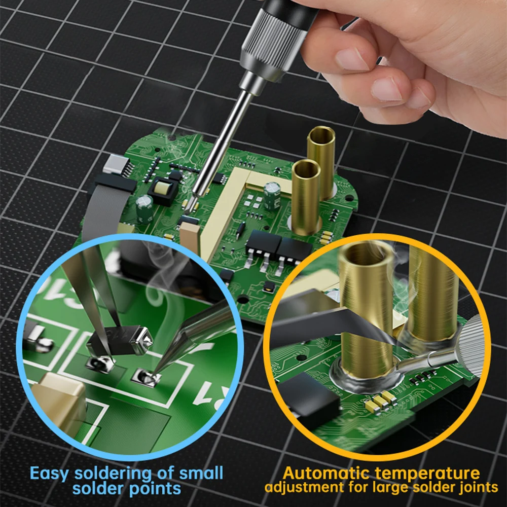 SJ1 Soldeerbout Verstelbare Temperatuur 100W Snelle Warmte Draagbare Digitale Slimme Elektrische Lasstation Kit Type-C/DC 5-20V