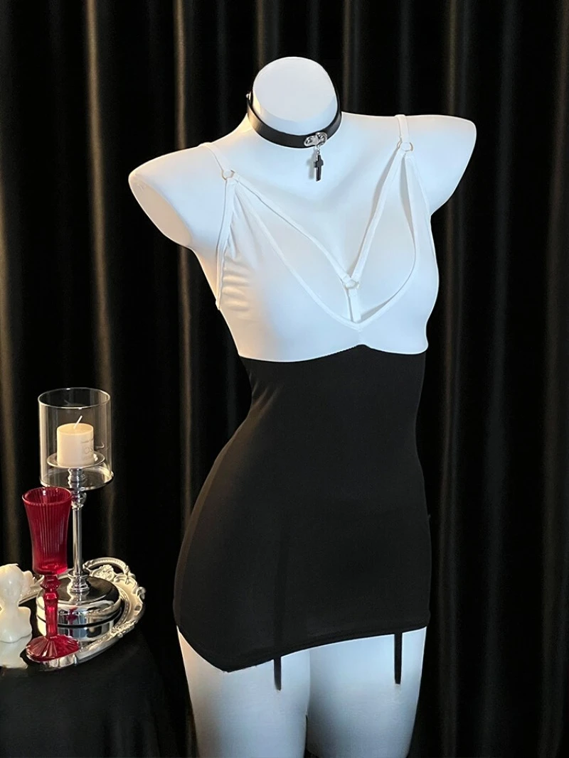 

Ascetic and Seductive Ladylike Pajamas,Feminine Allure,Deep V Secretary,Emotional Fun Tight-fitting Dress,Perfect for Romantic