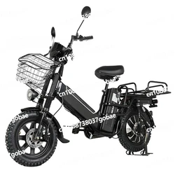 Off-road two-wheeled electric vehicle 240W two batteries 21A electric bicycle takeaway express battery car