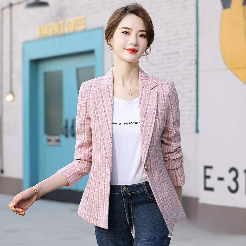 

2026 осенний женский пиджак с длинным рукавом, приталенный деловой офисный костюм, пальто, профессиональная деловая повседневная элегантная рабочая одежда