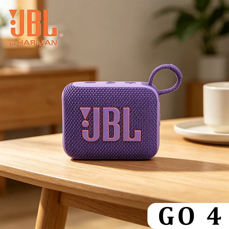 Altavoz Bluetooth JBL GO4 para exteriores, resistente al agua, color dorado, cuarta generación, portátil, para ciclismo, camping, sistema de sonido con subwoofer.