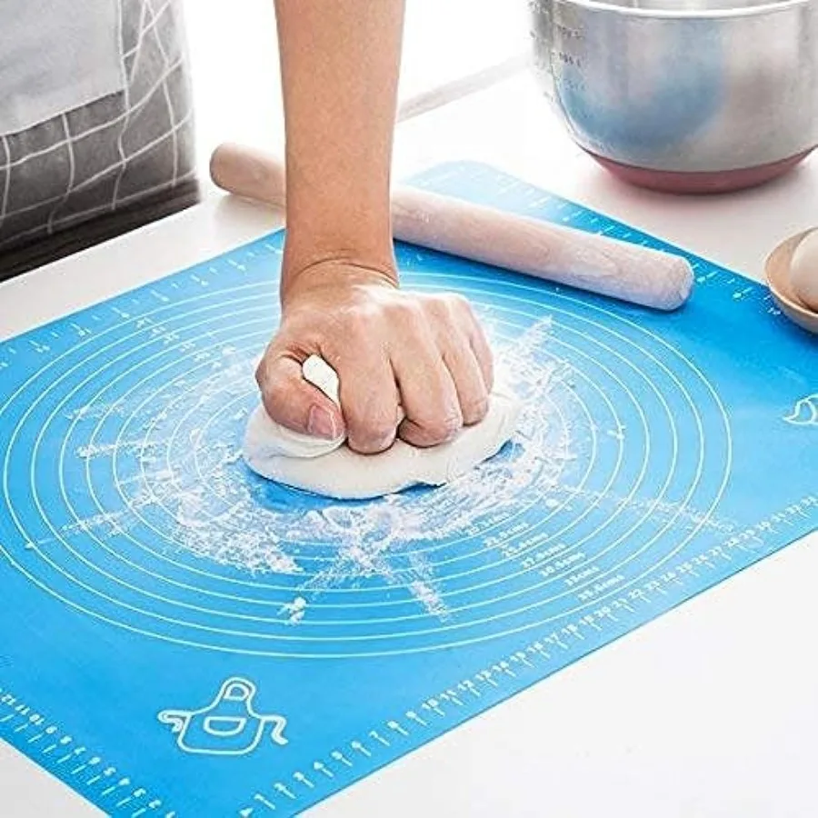 Silicone Baking Mat, Extra Thick Large Non Stick Pastry Mat Sheet for Dough Pie Crust Rolling Mats,M-16''(W *20''(L