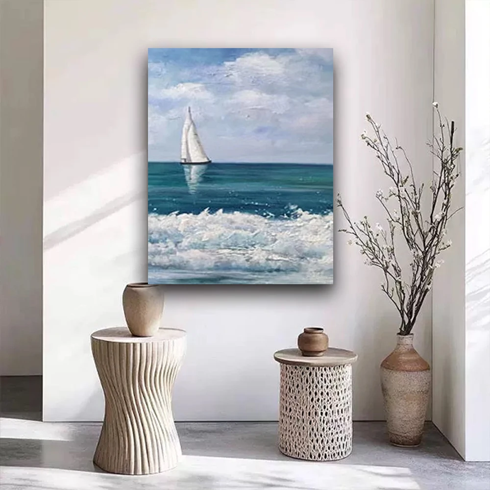 Large Home Decor Oil Painting Modern 100%Handmade Abstract City Buildings Picture Gold Vertical Stripes Wall Art For Living Room