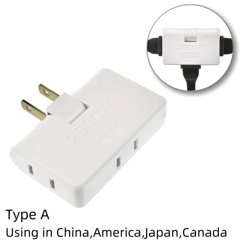 3 in 1 US Plug 180 Degree Rotation Adjustable Mini Canada Mexico America Travel Aadapter Portable Electrical Sockets AC Outlet