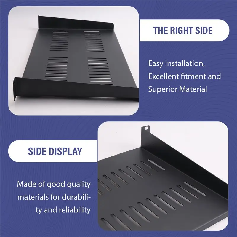CYCLI-1U Server Rack Mount Shelf Vented Cantilever Tray For 19 Inch Network Equipment Rack Cabinet