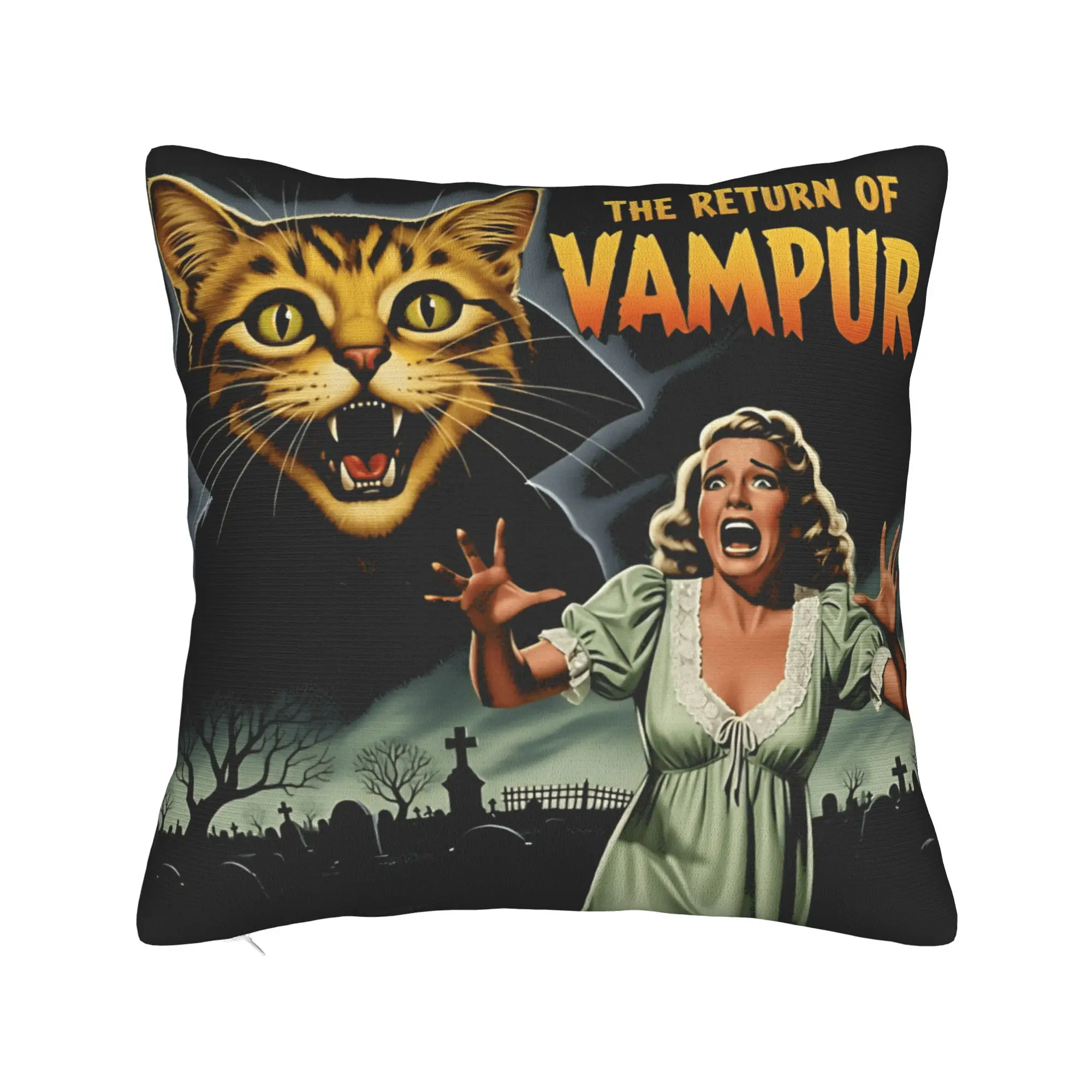 The Return of Vampurr Pillow Case  Novelty Pillow Cover Graphic Pillowcases For Sofa Couch Bed Living Room