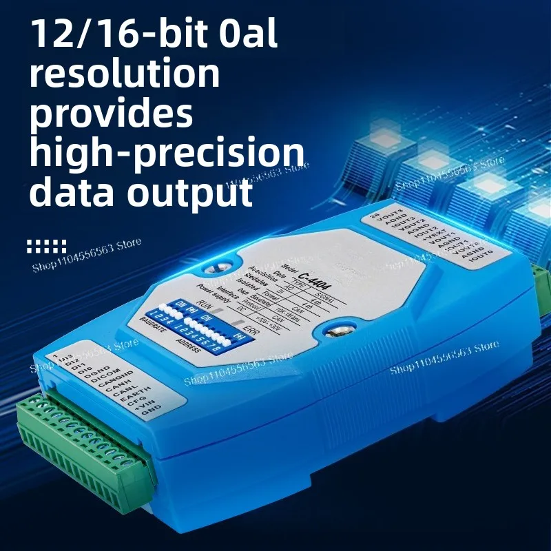 CAN Bus to Analog Output Module, 4-20mA 0-10V with Digital I/O & CANFD