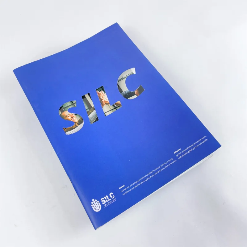 

50 0.Zhang.Custom.16P A5 210*148mm die cut cover hollow out booklet printing brochure company introduction