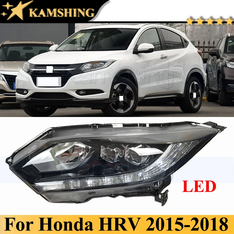 Kamshing LED Headlight  Headlamp For Honda HR-V HRV Vezel 2015-2018 Front Bumper Head Light Lamp Head Lamp Light Turn Light