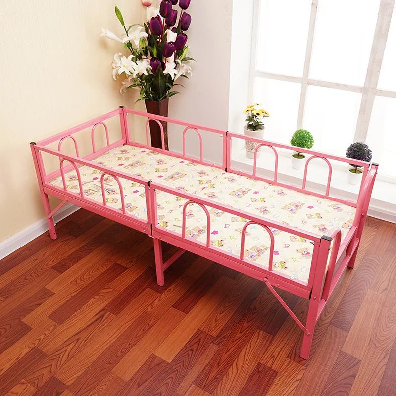 

Children's with guardrail folding boy girl princess simple splicing single crib toddler