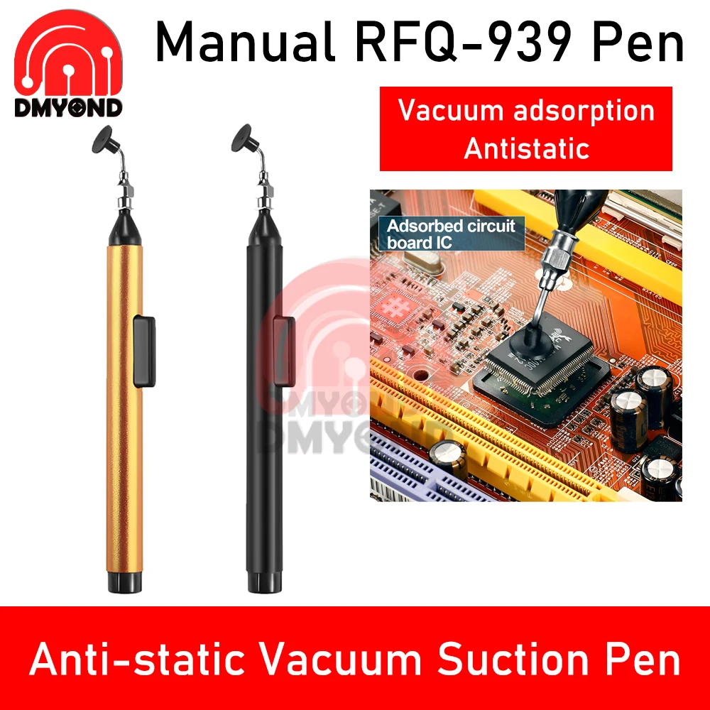 Anti-static Vacuum Suction Pen with 3 Tips Practical For IC SMD Sucking Pickup Tool Vacuum Removal Chip for Precision Components