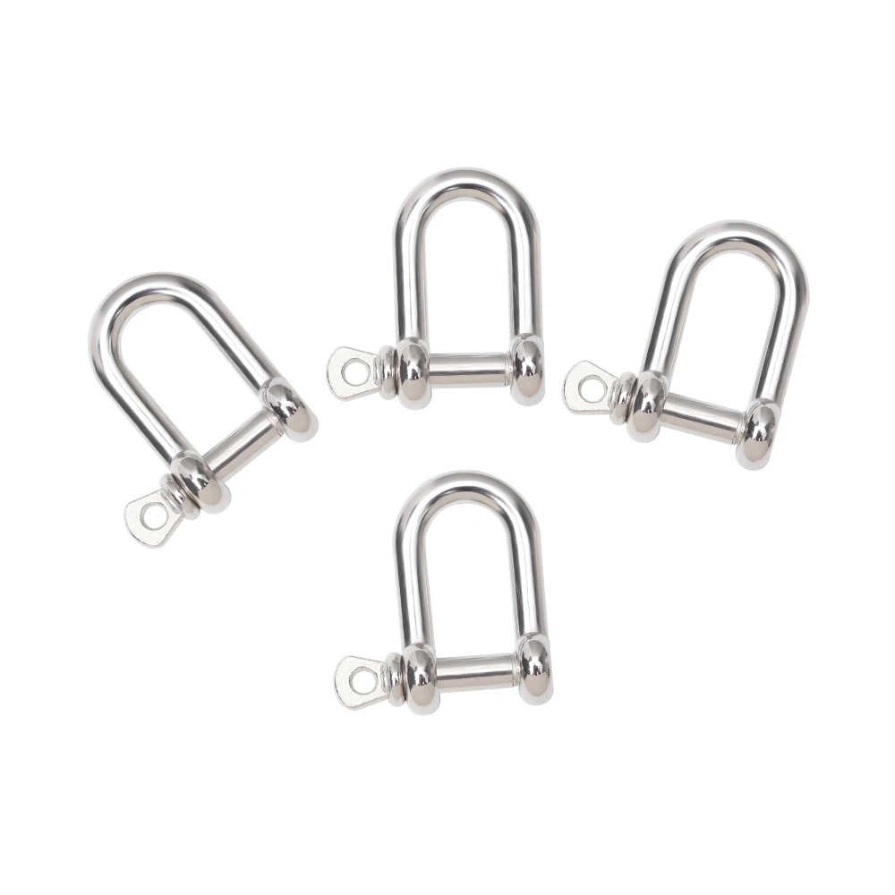 2/4/6Pcs Stainless Steel O-Shaped Shackle Buckle Anchor Shackle Screw Pin for Paracord Outdoor Camping Survival Rope Bracelets